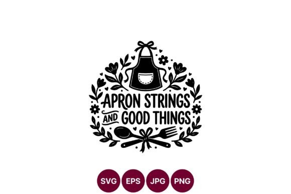 Apron Strings and Good Things Vector Art Graphics