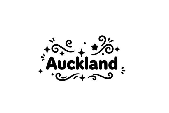 Auckland Sky Spark Tower Black White Graphics