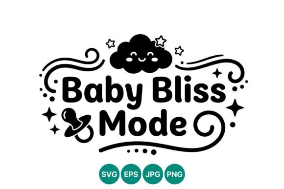 Baby Bliss Mode Smiling Cloud Vector Art: Graphics for Local Branding