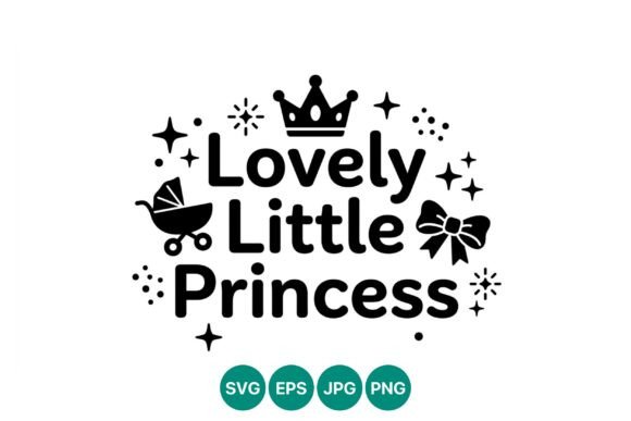 Beautiful Princess Text Art for Graphics and Illustrations