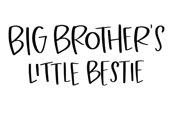 Big Brother’s Little Bestie: A Modern Graphic Design Asset for Crafts and Branding