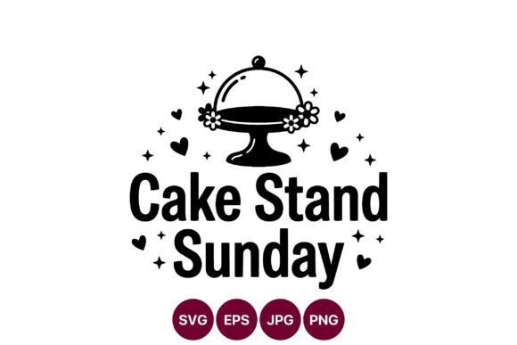 Cake Stand Sunday Vector Art Graphics