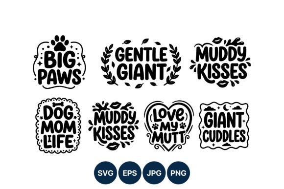 Dog Phrases Paw Prints and Heart Vector: A Brand Designer’s Perspective