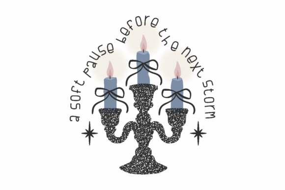 Moody Candelabra Soft Pause SVG: Graphics and Crafts with Depth