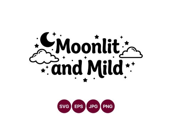 Moonlit and Mild Crescent Moon Stars