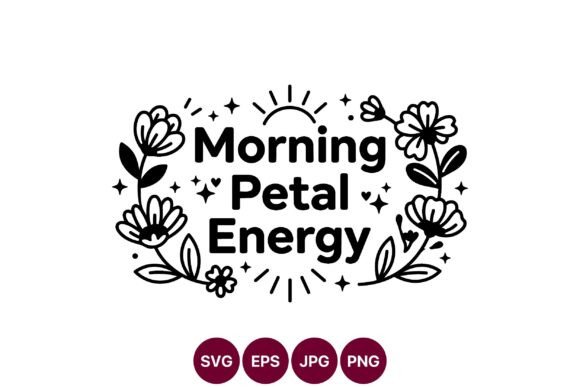 Morning Petal Energy Floral Wreath Graphics