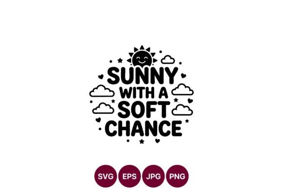 Sunny with a Soft Chance Vector Art Graphics