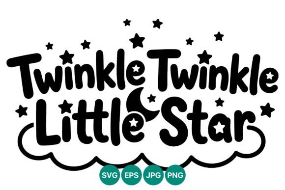 Twinkle Twinkle Little Star Black and Graphics