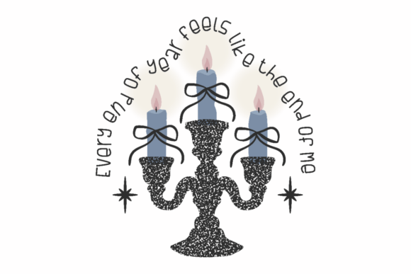 Year End Burnout Art: A Gothic-Inspired Graphic Design Asset for Creative Branding